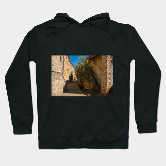 Street in Rocchette di Fazio, Tuscany Hoodie by jojobob